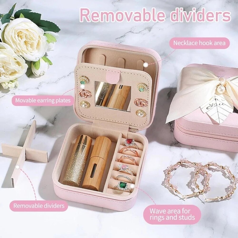 Parima Travel Jewelry Box,Small Jewelry Travel Case,Travel Jewelry Box